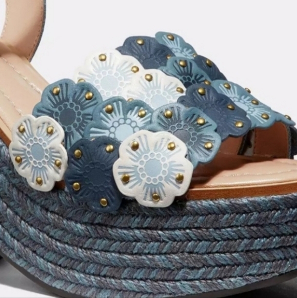 NWT Coach Jess Tea Rose 🌹 Esp Sandals Sz 7.5B - Picture 12 of 13